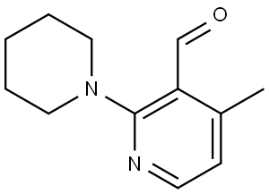 4-methyl-2-(piperidin-1-yl)nicotinaldehyde Structure