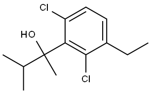 2-(2,6-dichloro-3-ethylphenyl)-3-methylbutan-2-ol Structure