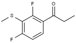1-(2,4-difluoro-3-(methylthio)phenyl)propan-1-one 구조식 이미지