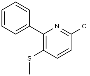 6-chloro-3-(methylthio)-2-phenylpyridine 구조식 이미지