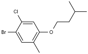 1-bromo-2-chloro-4-(isopentyloxy)-5-methylbenzene Structure