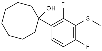 1-(2,4-difluoro-3-(methylthio)phenyl)cyclooctanol Structure