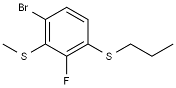 (4-bromo-2-fluoro-3-(methylthio)phenyl)(propyl)sulfane Structure