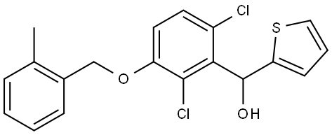 (2,6-dichloro-3-((2-methylbenzyl)oxy)phenyl)(thiophen-2-yl)methanol Structure