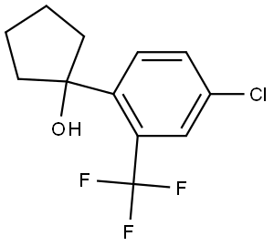 1-(4-chloro-2-(trifluoromethyl)phenyl)cyclopentanol Structure