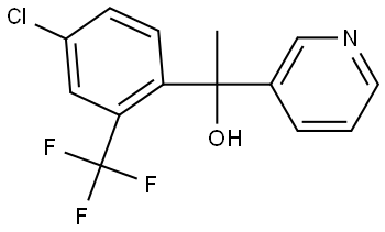 1-(4-chloro-2-(trifluoromethyl)phenyl)-1-(pyridin-3-yl)ethanol Structure