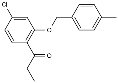 1-(4-chloro-2-((4-methylbenzyl)oxy)phenyl)propan-1-one Structure