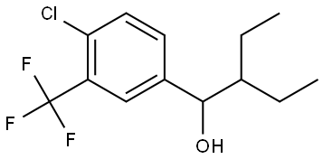 1-(4-chloro-3-(trifluoromethyl)phenyl)-2-ethylbutan-1-ol Structure