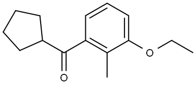 cyclopentyl(3-ethoxy-2-methylphenyl)methanone Structure