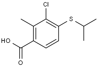 3-chloro-4-(isopropylthio)-2-methylbenzoic acid Structure