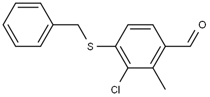 4-(benzylthio)-3-chloro-2-methylbenzaldehyde 구조식 이미지