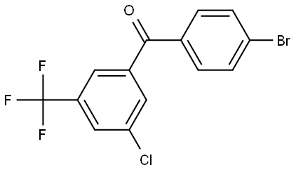 (4-bromophenyl)(3-chloro-5-(trifluoromethyl)phenyl)methanone Structure