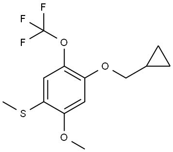 (4-(cyclopropylmethoxy)-2-methoxy-5-(trifluoromethoxy)phenyl)(methyl)sulfane Structure