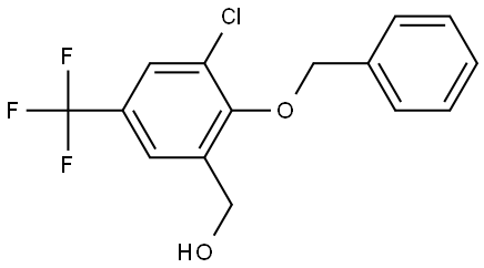 (2-(benzyloxy)-3-chloro-5-(trifluoromethyl)phenyl)methanol Structure