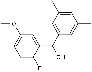 (3,5-dimethylphenyl)(2-fluoro-5-methoxyphenyl)methanol Structure