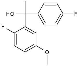 1-(2-fluoro-5-methoxyphenyl)-1-(4-fluorophenyl)ethanol Structure