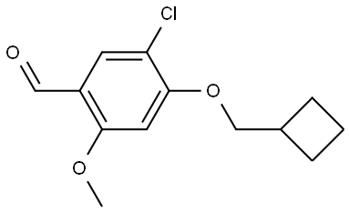 5-chloro-4-(cyclobutylmethoxy)-2-methoxybenzaldehyde Structure