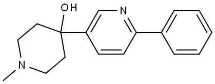 1-methyl-4-(6-phenylpyridin-3-yl)piperidin-4-ol Structure