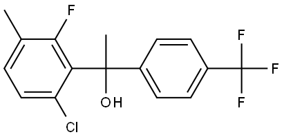 1-(6-chloro-2-fluoro-3-methylphenyl)-1-(4-(trifluoromethyl)phenyl)ethanol Structure