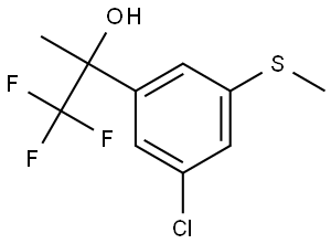 2-(3-chloro-5-(methylthio)phenyl)-1,1,1-trifluoropropan-2-ol Structure