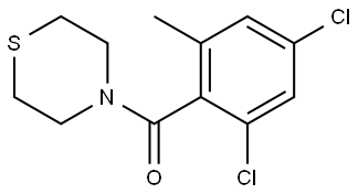 (2,4-dichloro-6-methylphenyl)(thiomorpholino)methanone 구조식 이미지