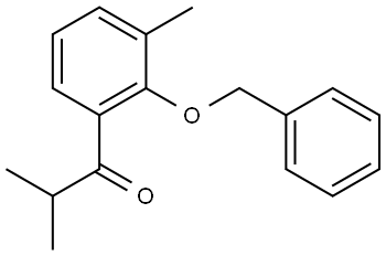 1-(2-(benzyloxy)-3-methylphenyl)-2-methylpropan-1-one Structure