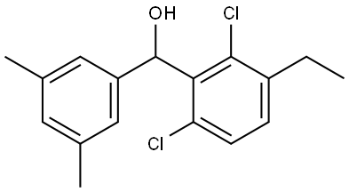 (2,6-dichloro-3-ethylphenyl)(3,5-dimethylphenyl)methanol Structure