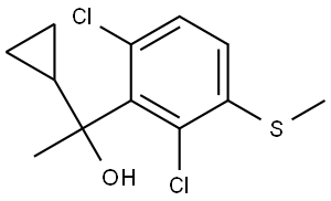 1-cyclopropyl-1-(2,6-dichloro-3-(methylthio)phenyl)ethanol Structure