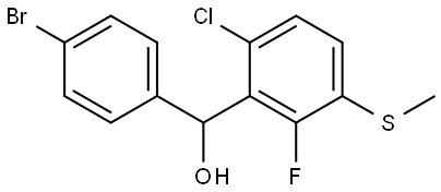 (4-bromophenyl)(6-chloro-2-fluoro-3-(methylthio)phenyl)methanol Structure