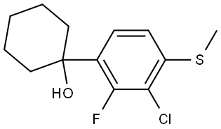 1-(3-chloro-2-fluoro-4-(methylthio)phenyl)cyclohexanol Structure