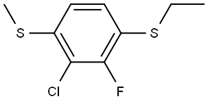 (3-chloro-2-fluoro-4-(methylthio)phenyl)(ethyl)sulfane Structure