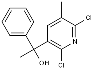 1-(2,6-dichloro-5-methylpyridin-3-yl)-1-phenylethanol Structure