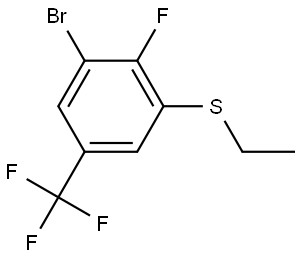 (3-bromo-2-fluoro-5-(trifluoromethyl)phenyl)(ethyl)sulfane Structure