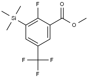 methyl 2-fluoro-5-(trifluoromethyl)-3-(trimethylsilyl)benzoate Structure