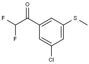 1-(3-chloro-5-(methylthio)phenyl)-2,2-difluoroethanone Structure