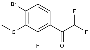 1-(4-bromo-2-fluoro-3-(methylthio)phenyl)-2,2-difluoroethanone Structure