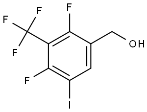 (2,4-difluoro-5-iodo-3-(trifluoromethyl)phenyl)methanol Structure