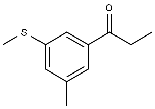 1-(3-methyl-5-(methylthio)phenyl)propan-1-one 구조식 이미지