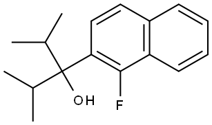 3-(1-fluoronaphthalen-2-yl)-2,4-dimethylpentan-3-ol Structure