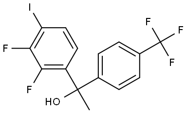 1-(2,3-difluoro-4-iodophenyl)-1-(4-(trifluoromethyl)phenyl)ethanol Structure