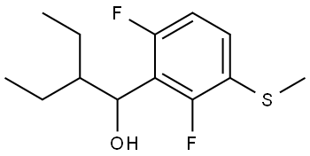 1-(2,6-difluoro-3-(methylthio)phenyl)-2-ethylbutan-1-ol Structure