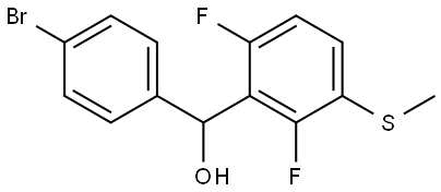 (4-bromophenyl)(2,6-difluoro-3-(methylthio)phenyl)methanol Structure