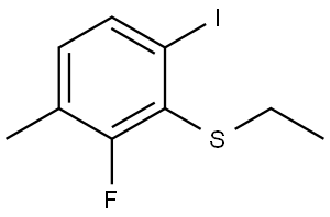 ethyl(2-fluoro-6-iodo-3-methylphenyl)sulfane Structure