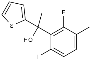 1-(2-fluoro-6-iodo-3-methylphenyl)-1-(thiophen-2-yl)ethanol Structure