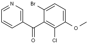 (6-bromo-2-chloro-3-methoxyphenyl)(pyridin-3-yl)methanone Structure