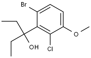 3-(6-bromo-2-chloro-3-methoxyphenyl)pentan-3-ol Structure