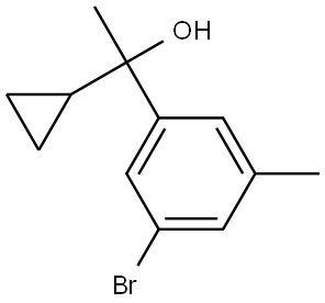 1-(3-bromo-5-methylphenyl)-1-cyclopropylethanol Structure