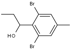 1-(2,6-dibromo-4-methylphenyl)propan-1-ol Structure