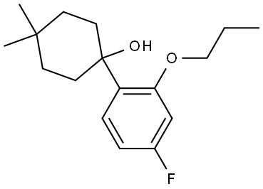 1-(4-fluoro-2-propoxyphenyl)-4,4-dimethylcyclohexanol Structure