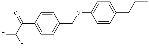 2,2-difluoro-1-(4-((4-propylphenoxy)methyl)phenyl)ethanone Structure